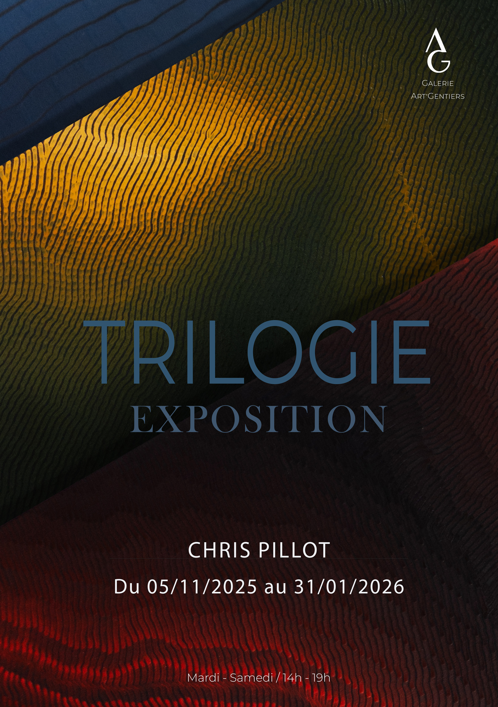 Chris Pillot - Trilogie et Indigo - peinture à l'huile